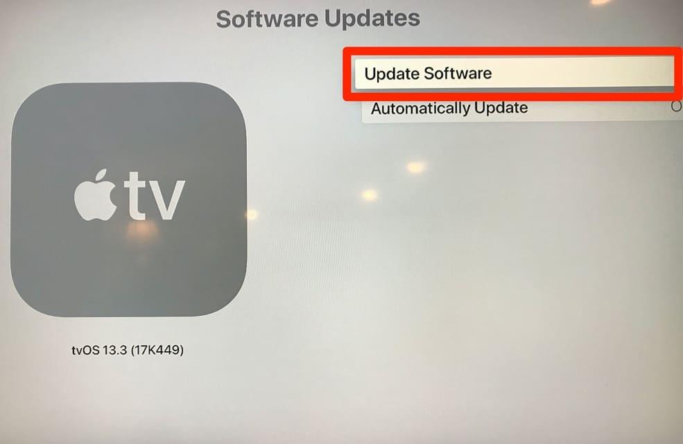 press the update software option
