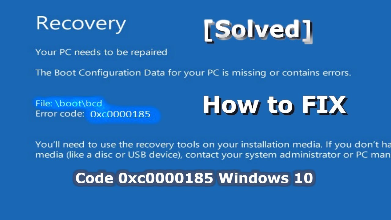 error code 0xc0000185 what it is and how to fix it