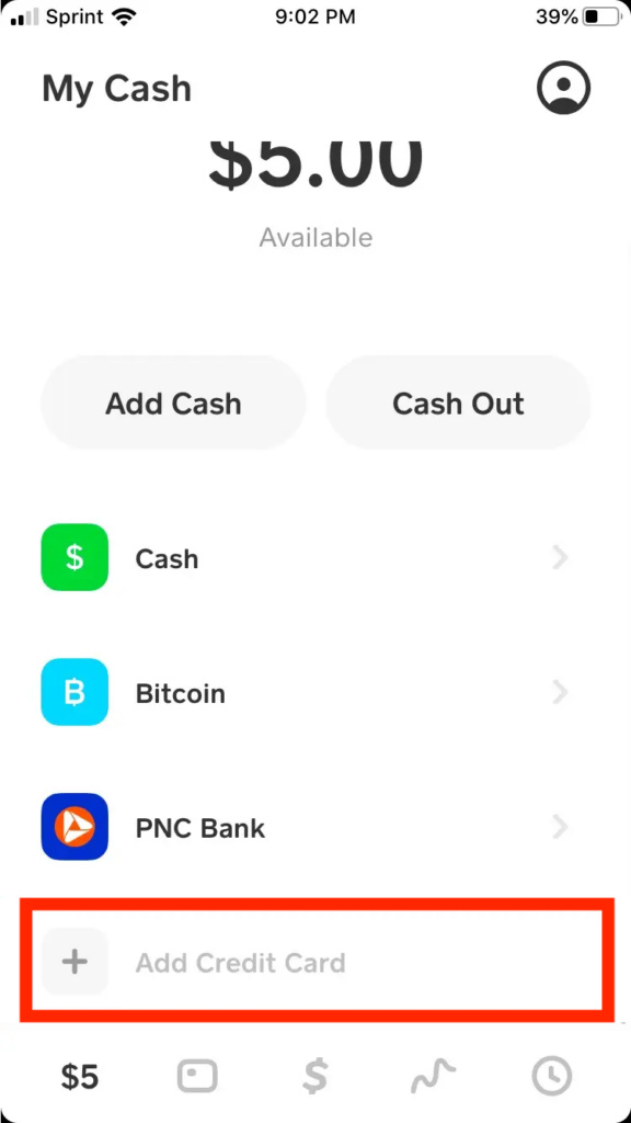 how to add a credit card to cash app