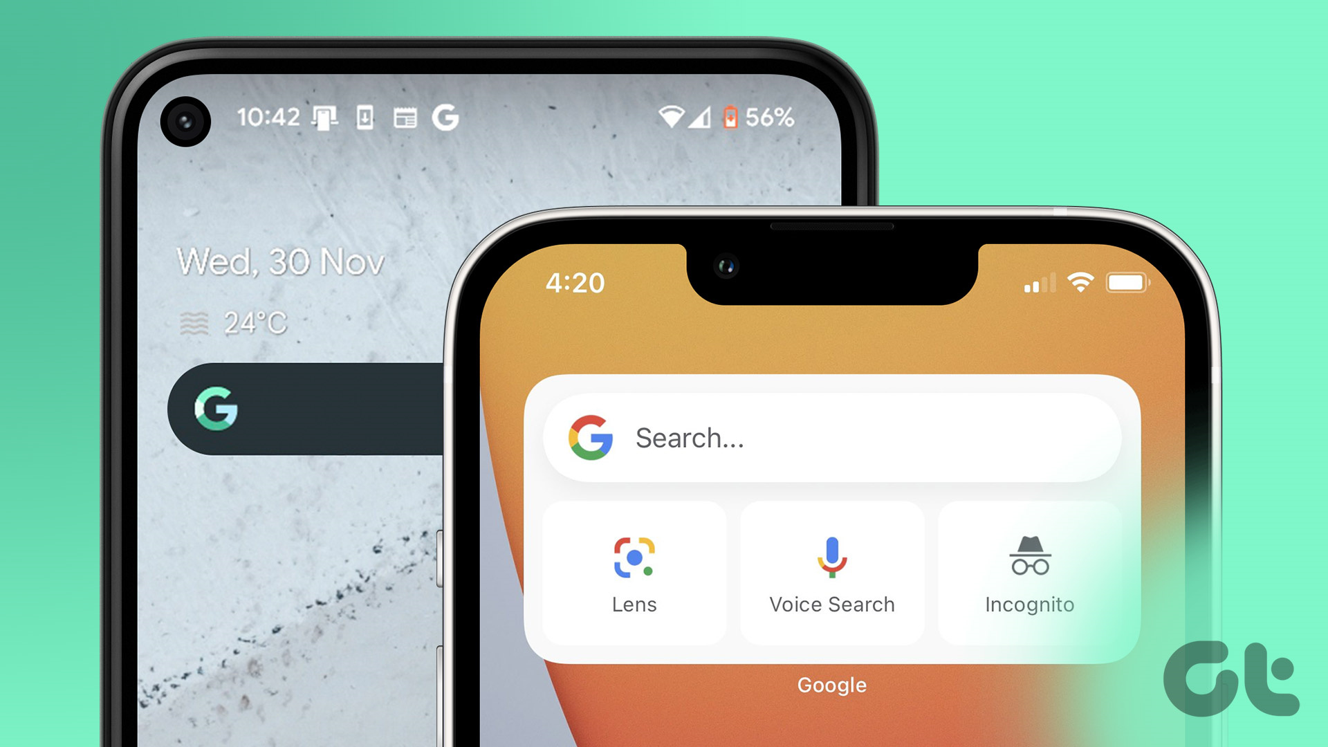 how to add google search bar to home screen on android and iphone