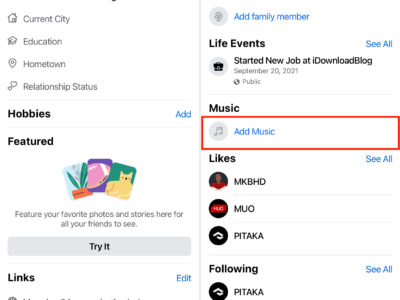how to add music to your facebook profile