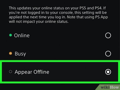 how to appear offline on ps4 and ps5