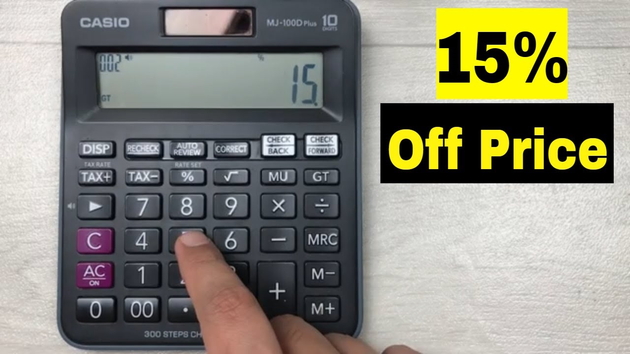 how to calculate 15 percent off