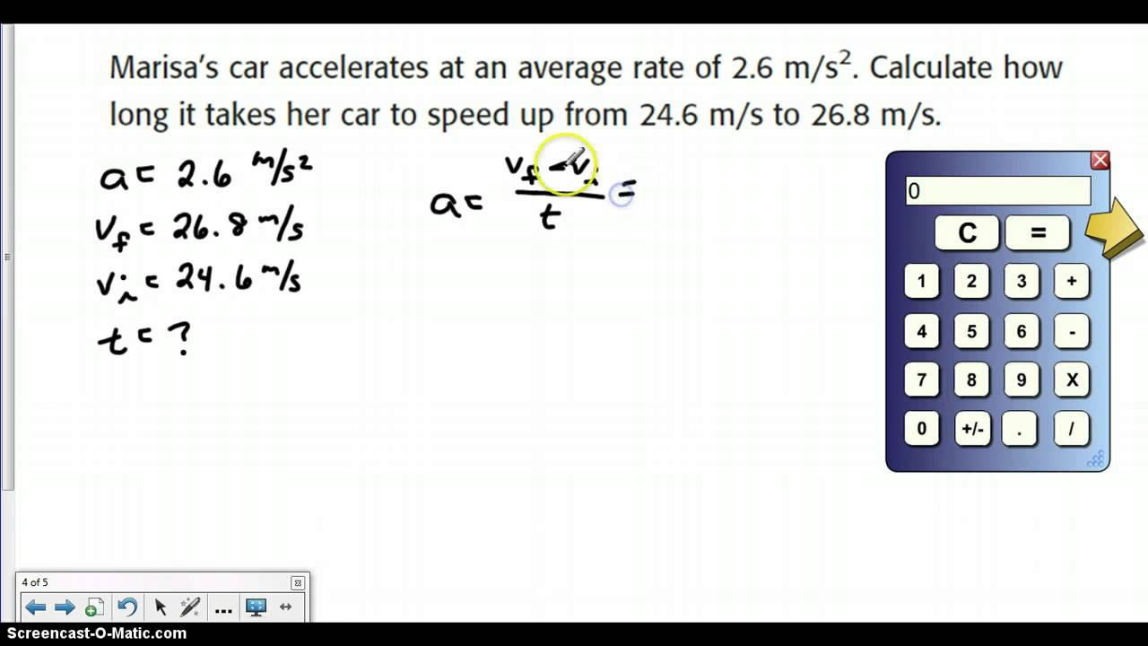 how to calculate acceleration