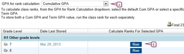 how to calculate class rank
