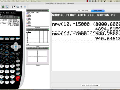 how to calculate npv on ti 84 plus