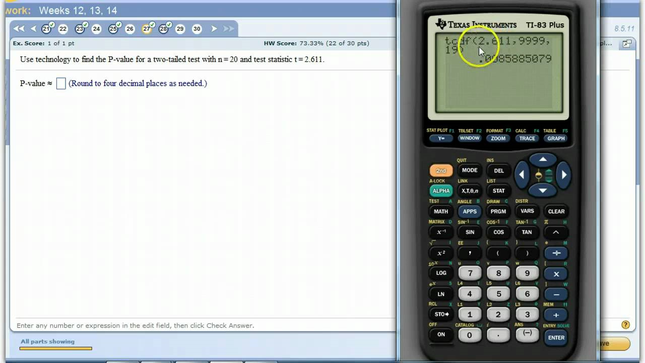 How to Calculate P Value on Ti 84 Techverbs