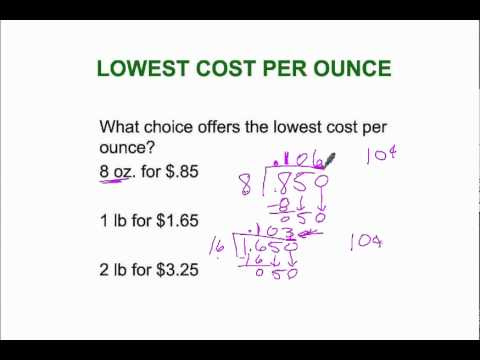 how to calculate price per ounce