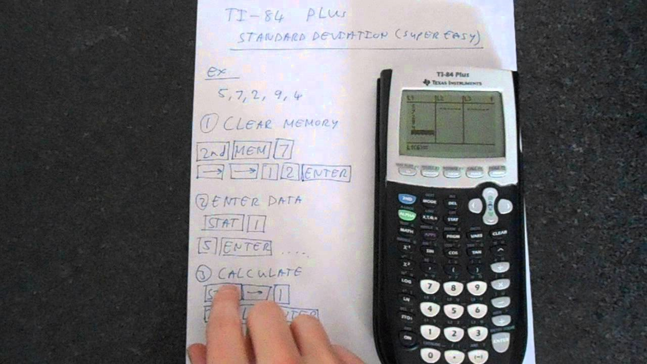 how to calculate standard deviation on a ti 84 calculator