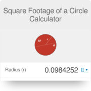 how to calculate the square feet of a circle