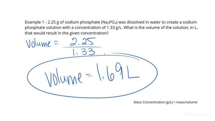 how to calculate the volume in chemistry