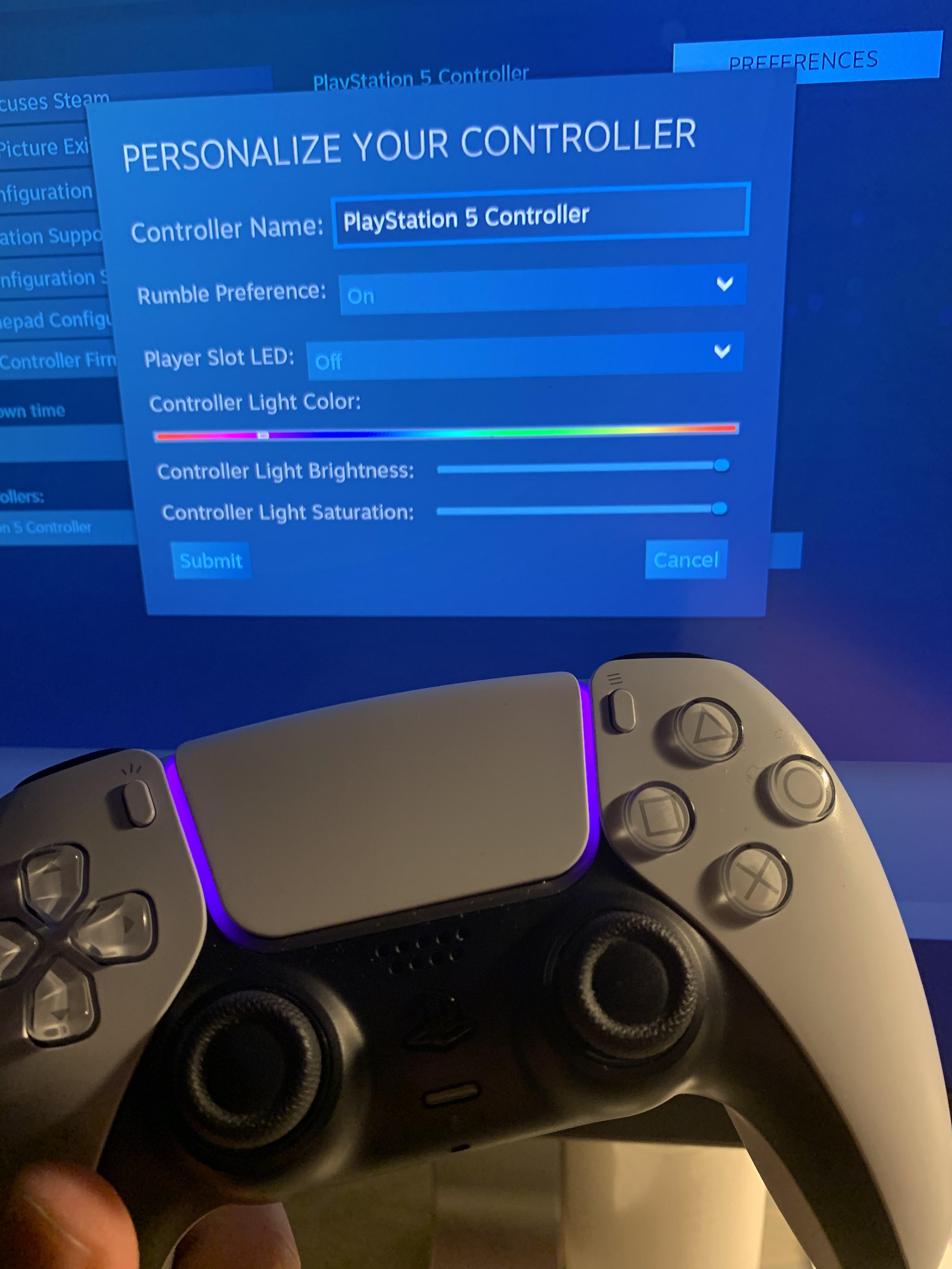 how to change ps5 controller color