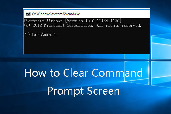 how to clear the windows command prompt screen