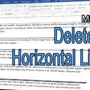 how to delete horizontal lines in microsoft word that wont go away
