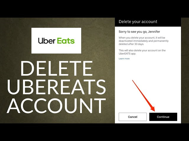 how to delete your uber eats account