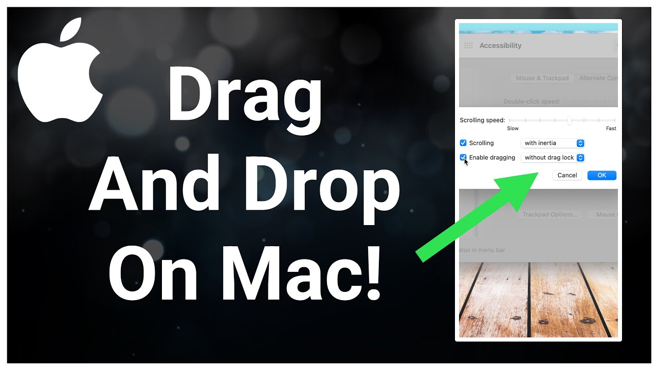 how to drag and drop on mac
