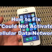 how to fix could not activate cellular data network error
