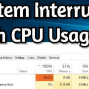 how to fix high cpu usage caused by system interrupt