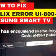 how to fix netflix error code ui 800 3