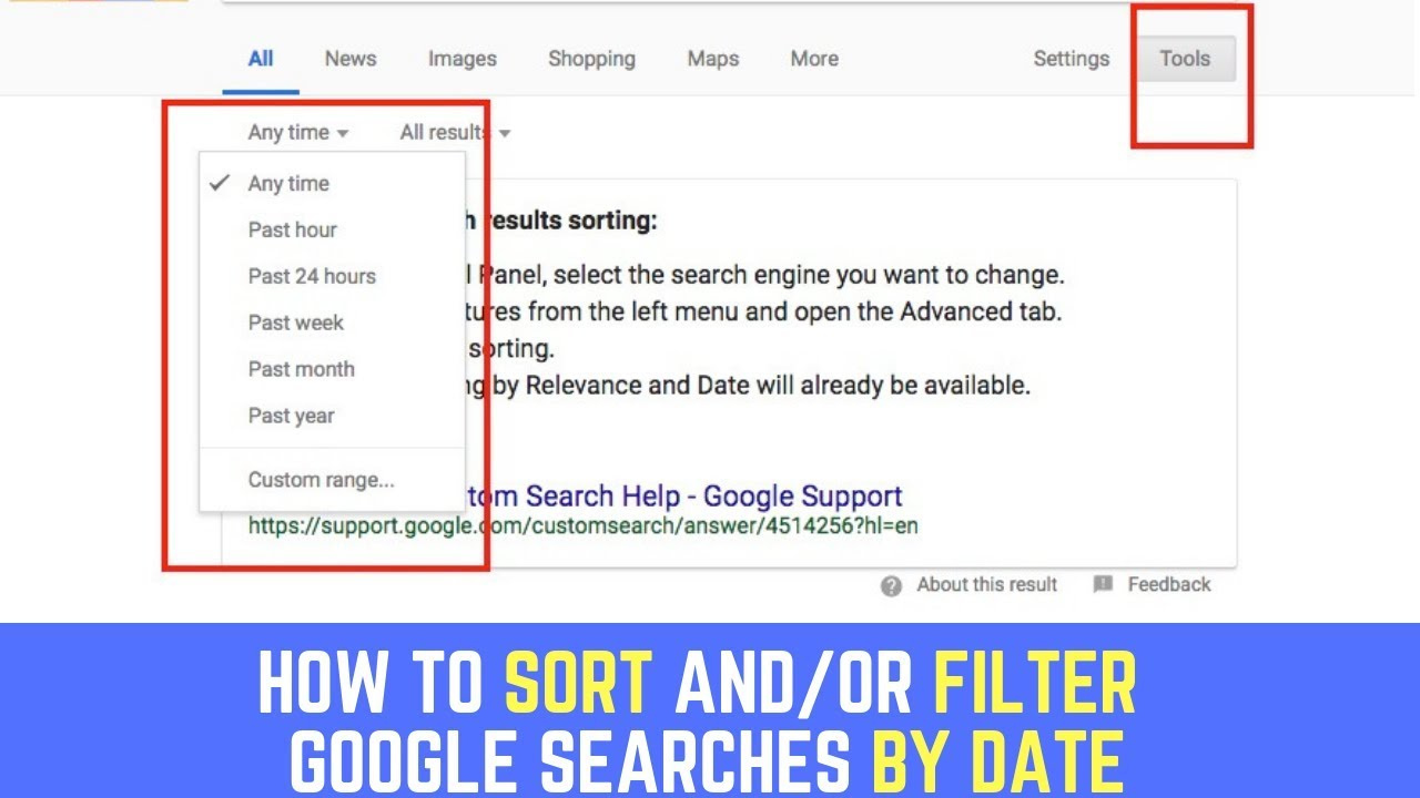 how to get google search results by date