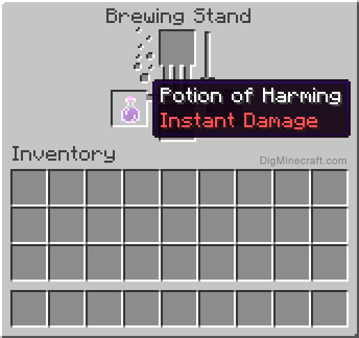 how to make a potion of harming in minecraft