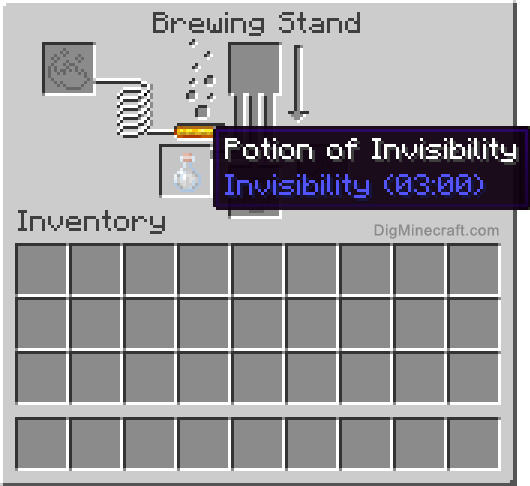 how to make an invisibility potion in minecraft