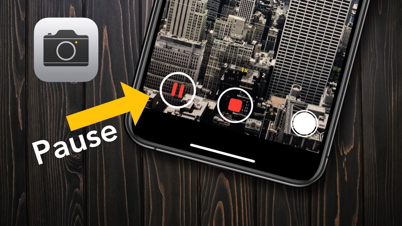 how to pause and resume a video recording on an iphone or ipad