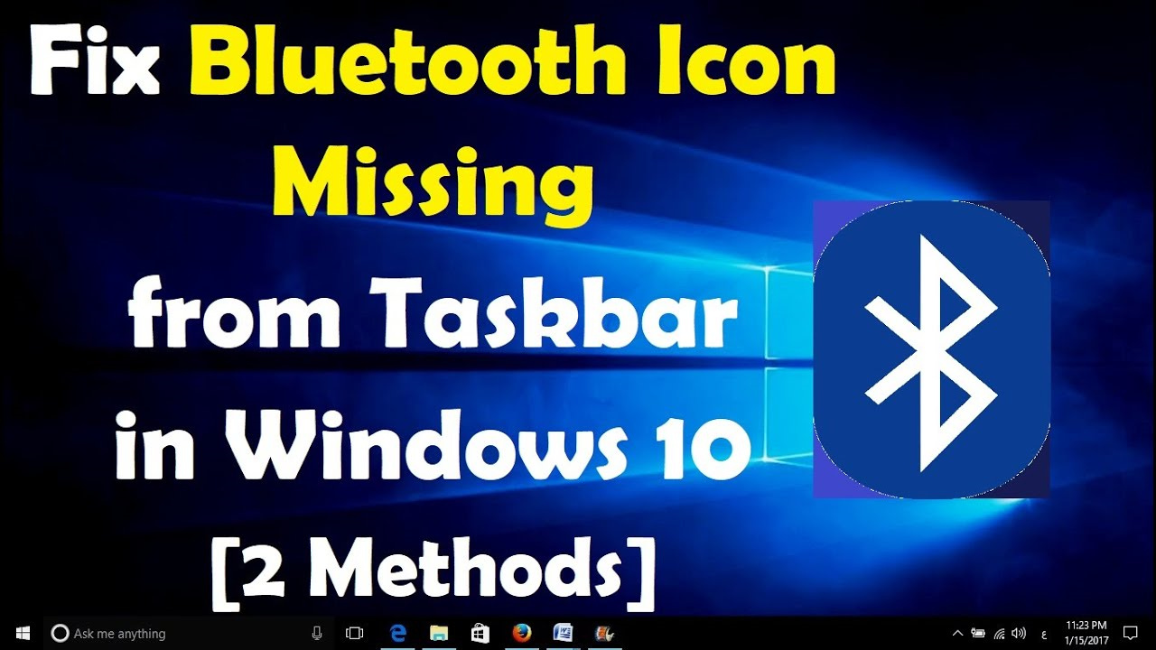how to pin the bluetooth icon to the windows 10 taskbar