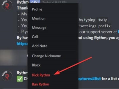 how to remove bot from discord