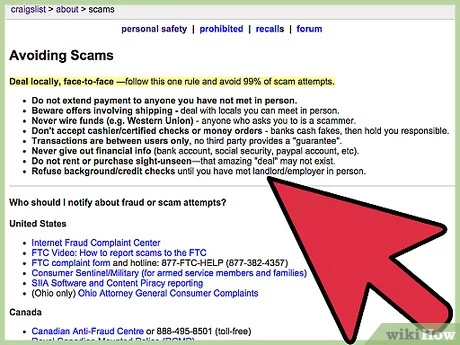 how to report a craigslist scam