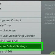 how to reset your xbox 360