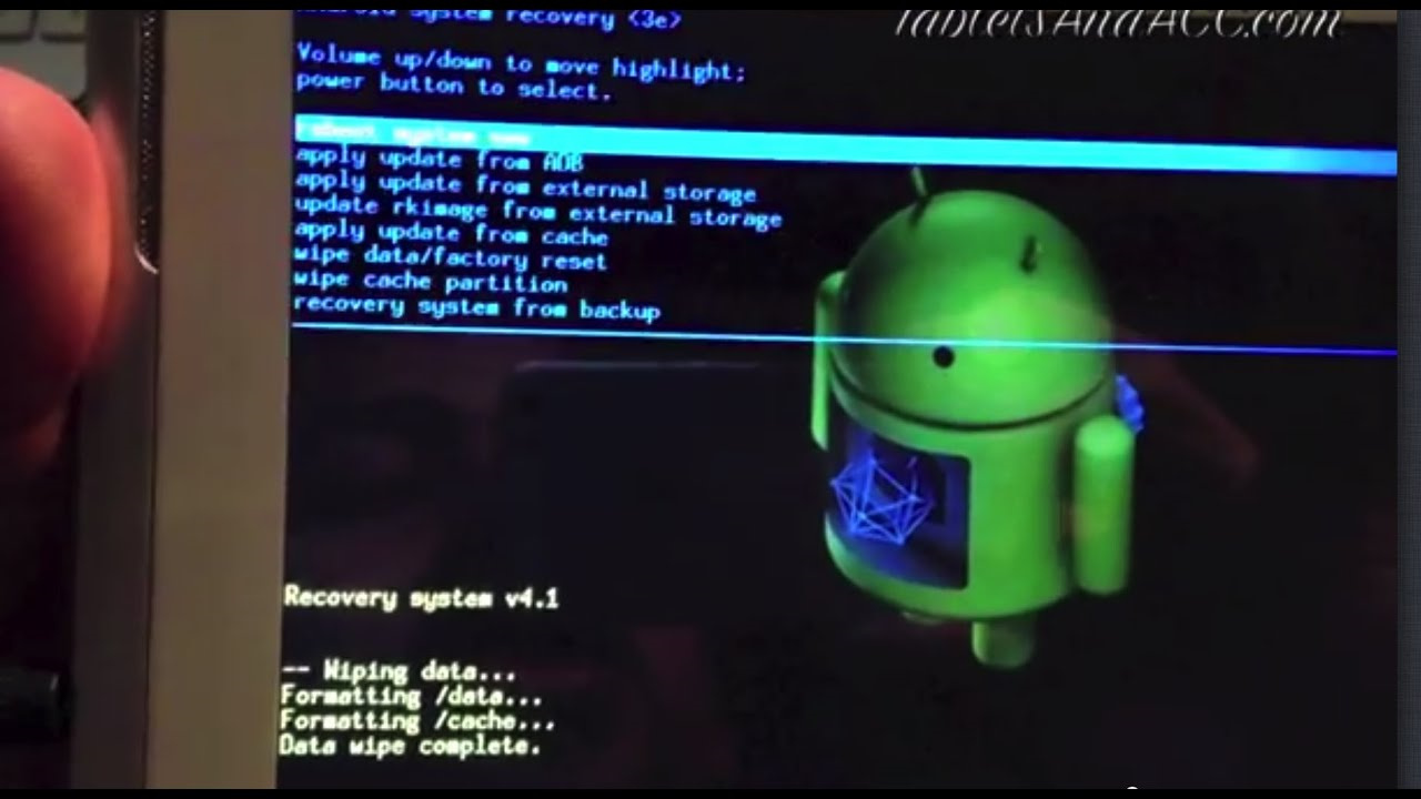 how to restart an android tablet