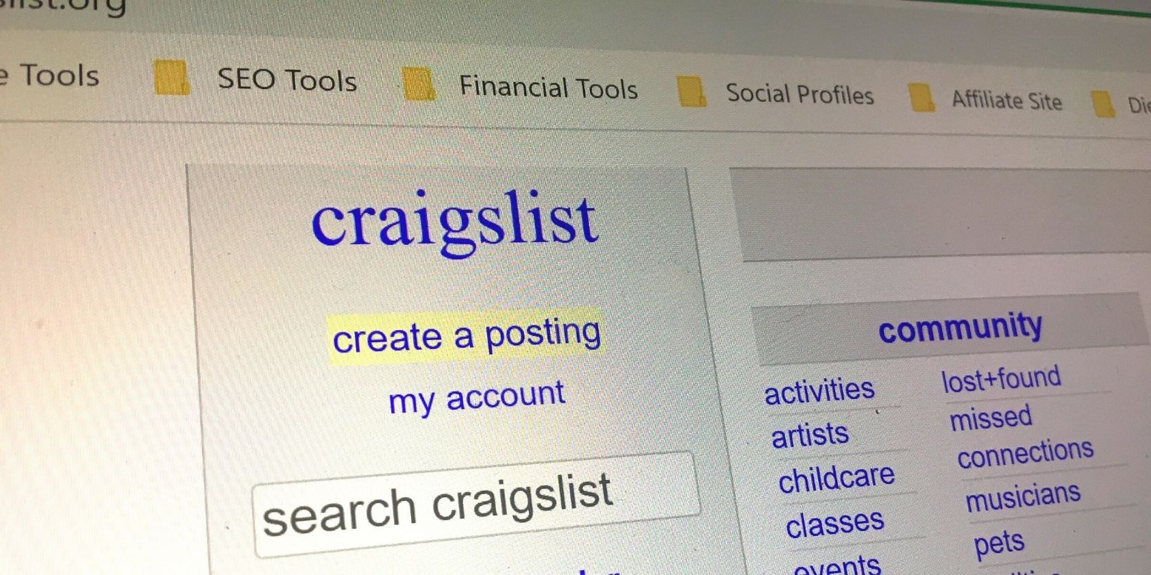 how to search all of craigslist from any device