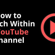 how to search for specific videos within a youtube channel