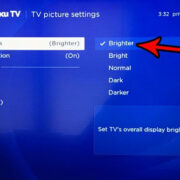 how to turn down the brightness on a roku tv