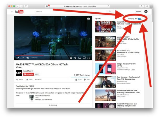 how to turn off autoplay in youtube
