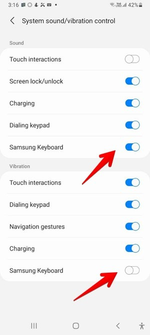 how to turn off keyboard sound on android and iphone