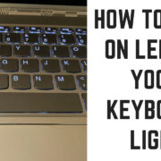 how to turn on keyboard light on lenovo