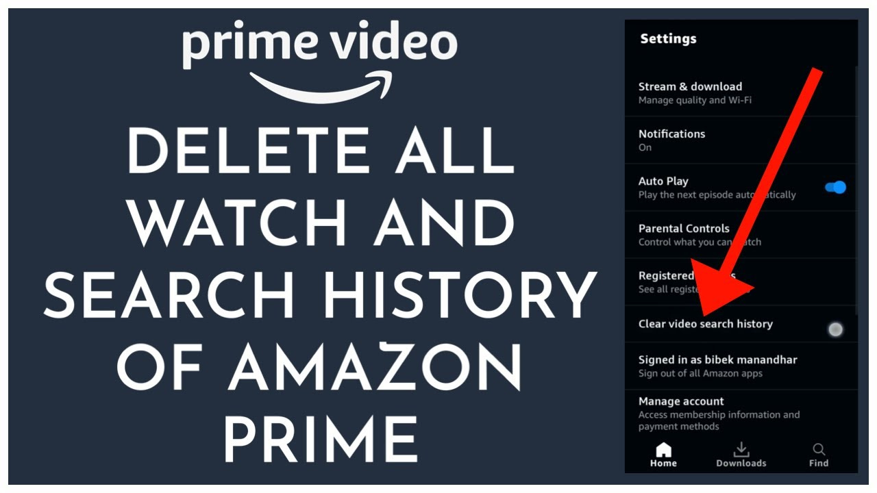 how to view and delete your amazon prime video watch history